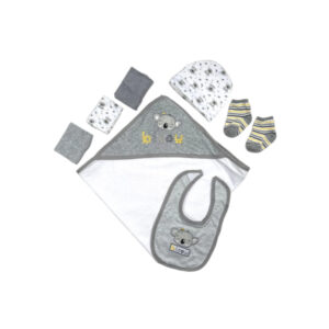 Set cadou nou nascut culoare gri
