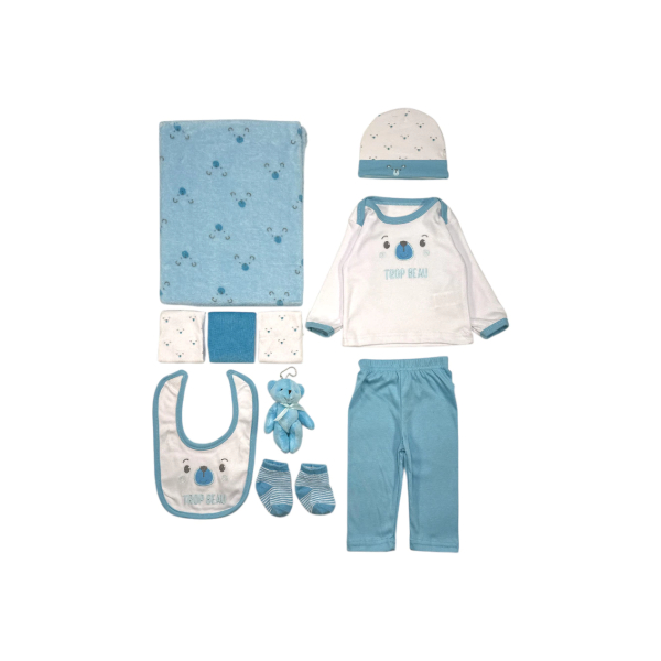Set cadou nou nascut culoare bleu
