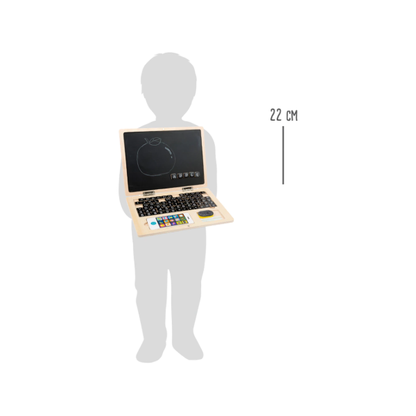 Laptop din lemn cu tabla magnetica