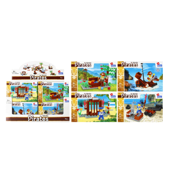 Blocuri de construcție Pirați Alleblox 55-66 de piese Blocuri de construcție Pirați Alleblox 55-66 de piese