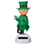 Păpușă solară Spiriduș Irlandez Leprechaun FF52 figurina decorativă cu panou solar 12 cm