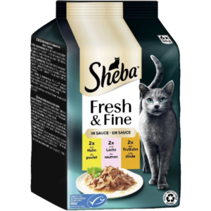 Sos Sheba Fresh&Fine cu pui somon si curcan