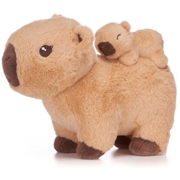 Capibara cu pui jucarie plus 25 cm