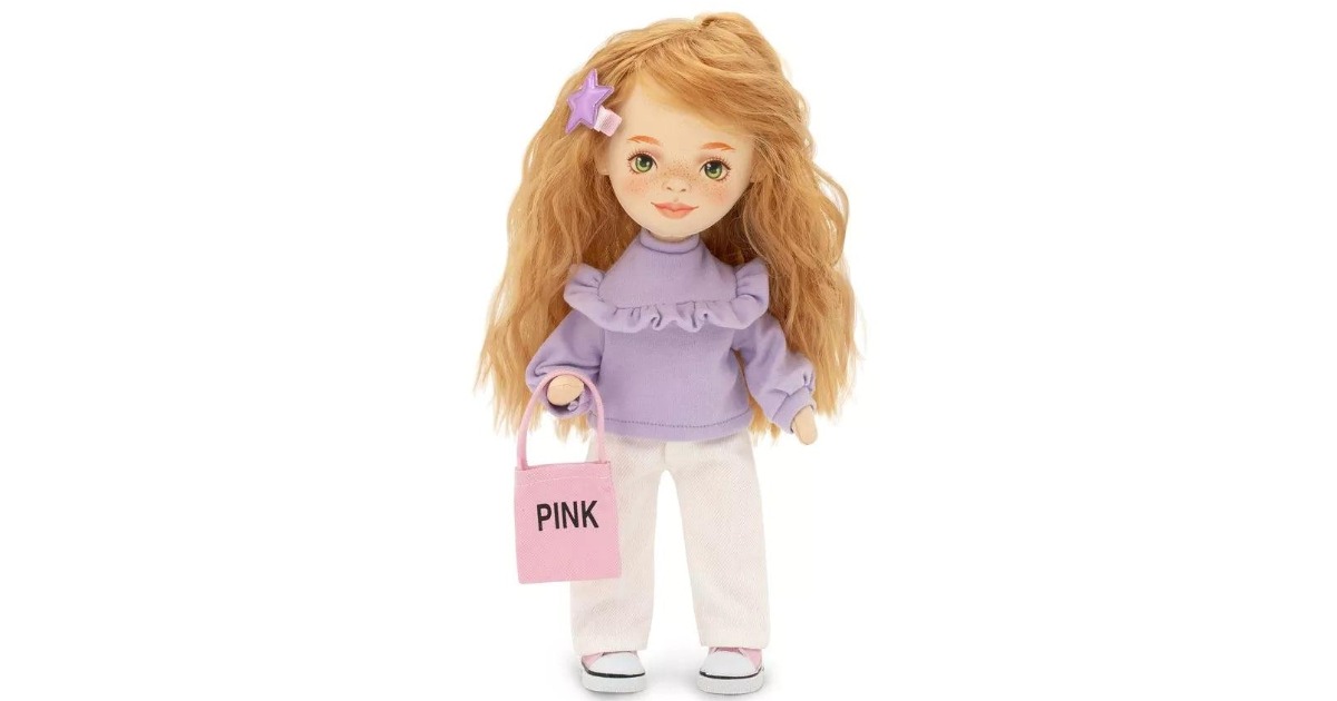 papusa-sunny-in-pulover-mov-orange-toys