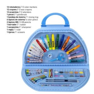 Set de colorat pictura lilo&Stitch continut trusa piese pe model